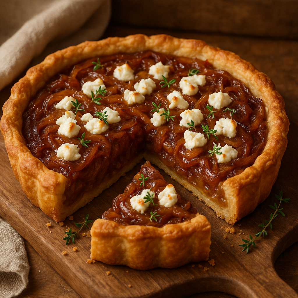 Caramelized Onion and Goat Cheese Tart Made Simple.