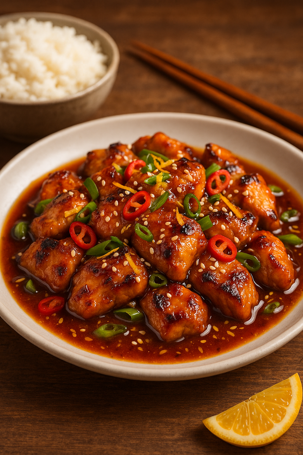 Zesty Ginger Soy Spicy Chicken